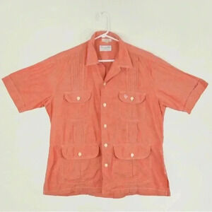 Vintage Christian Dior Monsieur Short Sleeve Button Down Blouse Shirt